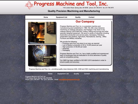 Progress-Machine-Tool Homepage 1440px