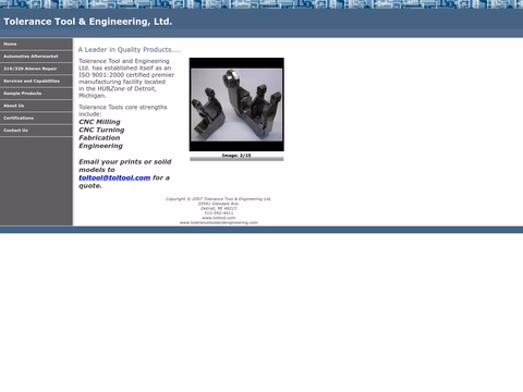 Tolerance-Tool-Engineering Homepage 1440px
