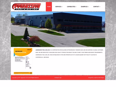 Aggressive-Tool-Die Homepage 1440px