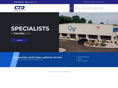Custom-Tool-Die Homepage 1440px