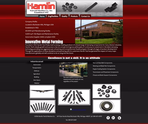 Hamlin-Tool-Machine-Co Homepage 1440px