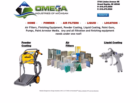 Omega-Industries-Of-Michigan Homepage 1440px