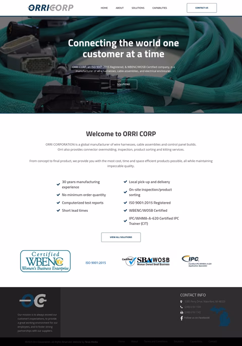 Orri-Corp Homepage 1440px