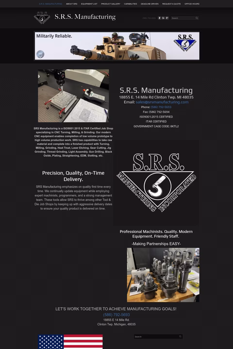 S-R-S-Manufacturing Homepage 1440px