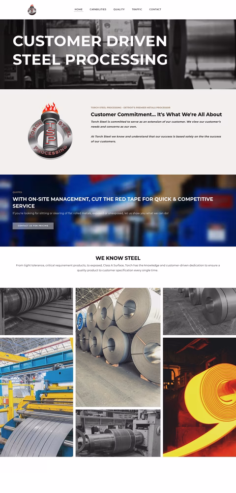 Torch-Steel-Processing Homepage 1440px