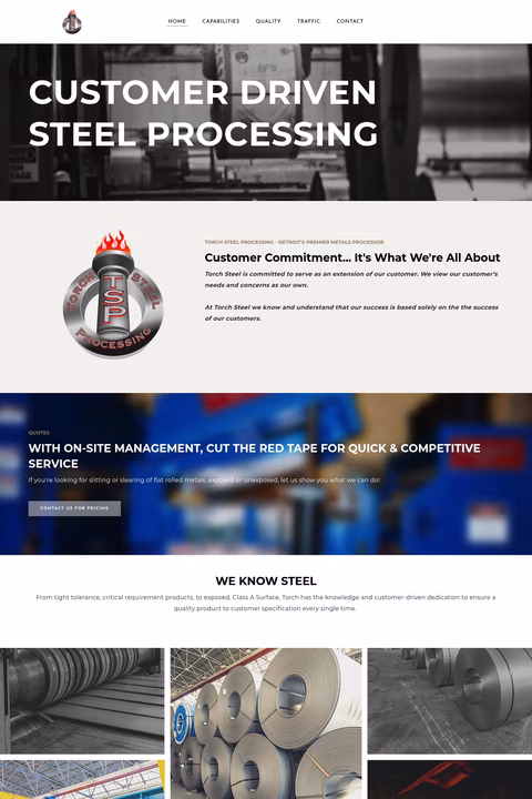 Torch-Steel-Processing Homepage 1440px