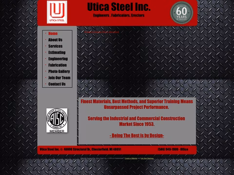 Utica-Steel-Inc Homepage 1440px