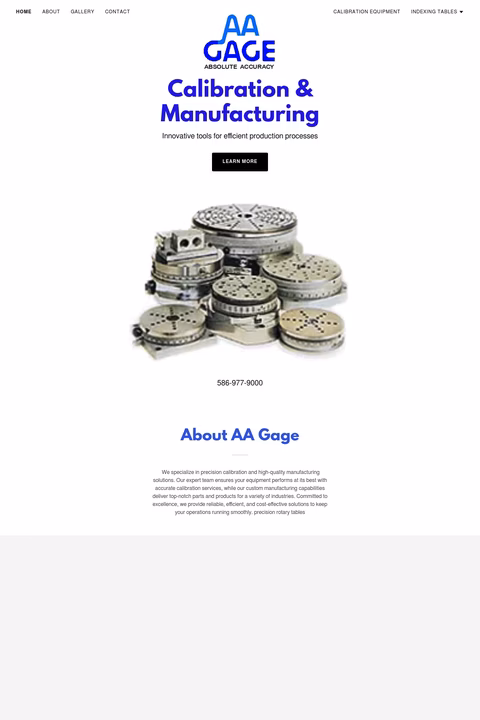 Aa-Gage Homepage 1440px