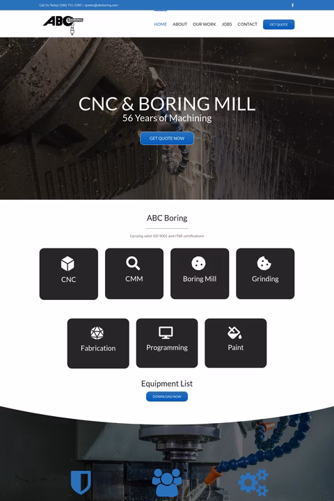Abc-Boring-Inc Homepage 1440px