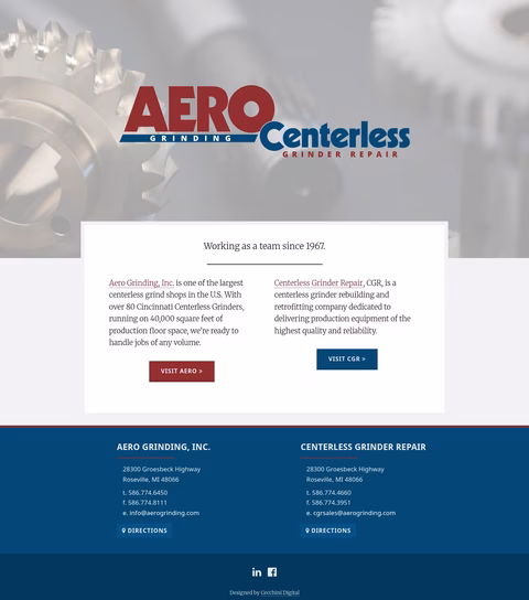 Aero-Grinding Homepage 1440px