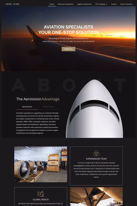 Aerovision-International Homepage 1440px