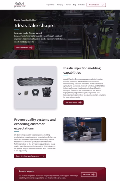 Agape-Plastics Homepage 1440px