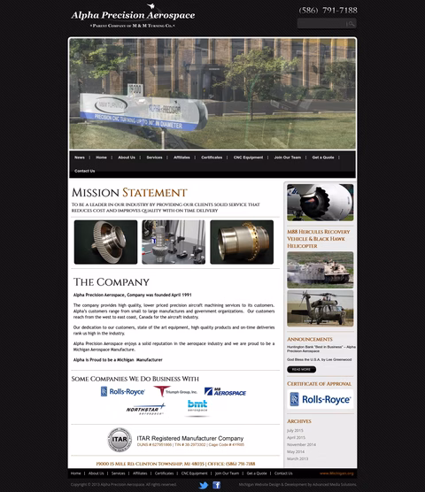 Alpha-Precision-Aerospace Homepage 1440px