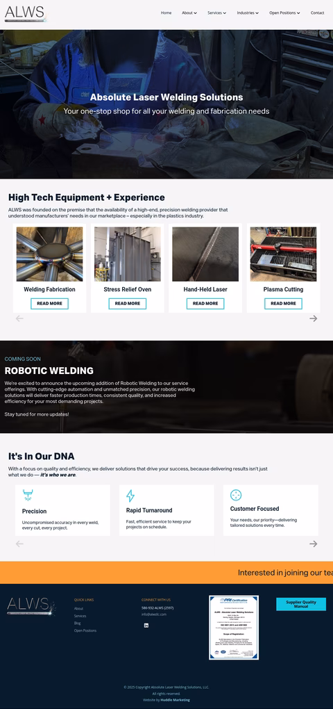Absolute-Laser-Welding-Solutions Homepage 1440px