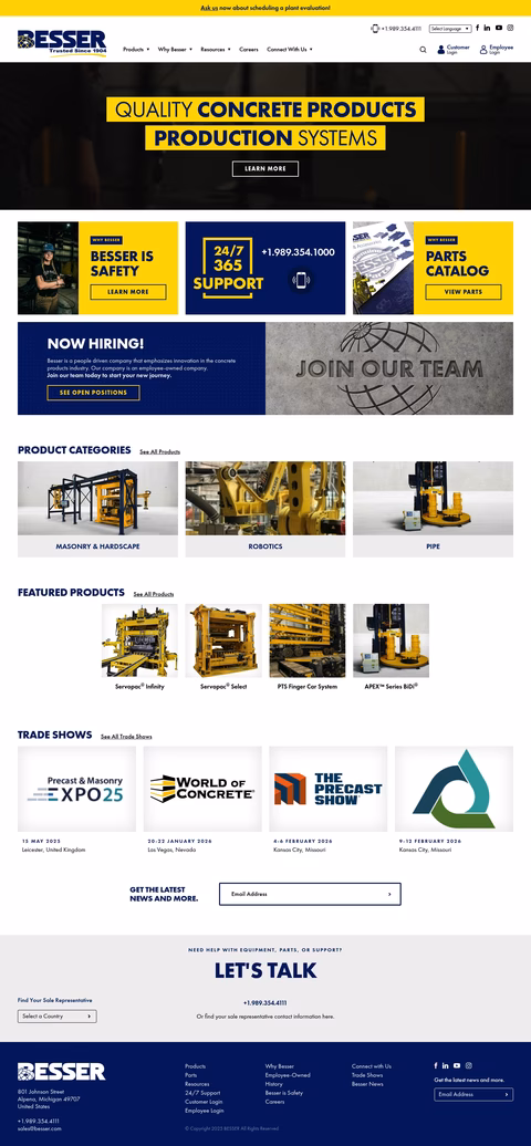 Besser-Company Homepage 1440px