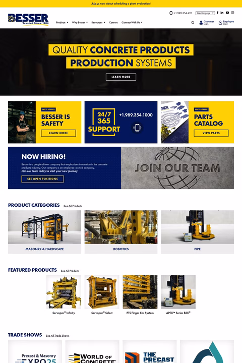 Besser-Company Homepage 1440px