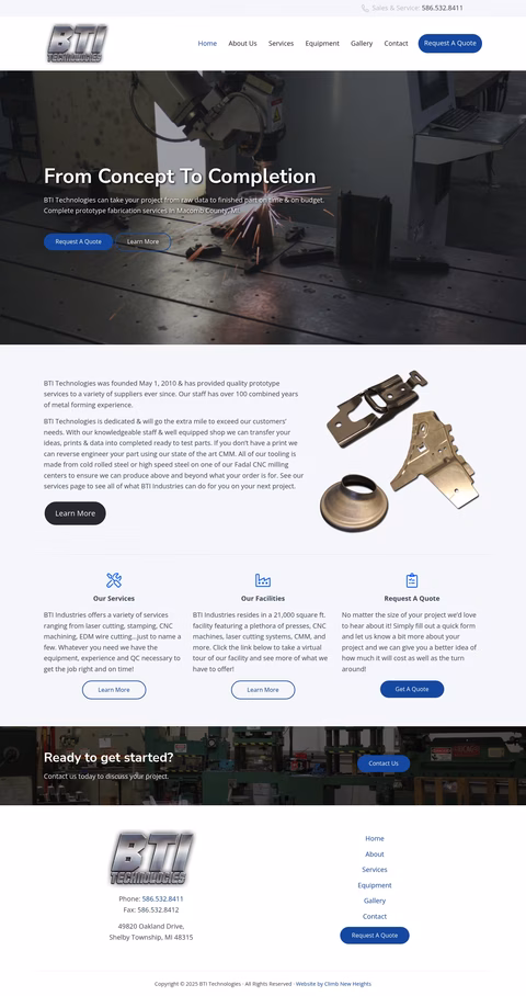 Bti-Industries Homepage 1440px