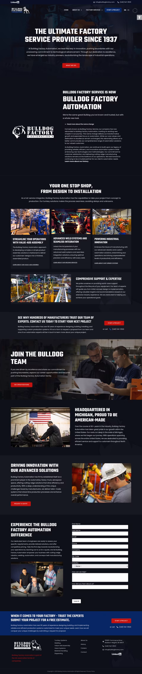 Bulldog-Factory-Services Homepage 1440px