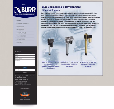 Burr-Engineering-Development-Company Homepage 1440px