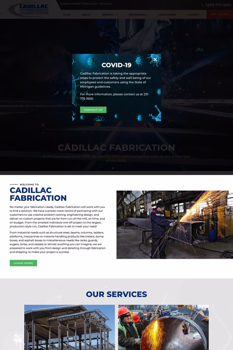 Cadillac-Fabrication Homepage 1440px