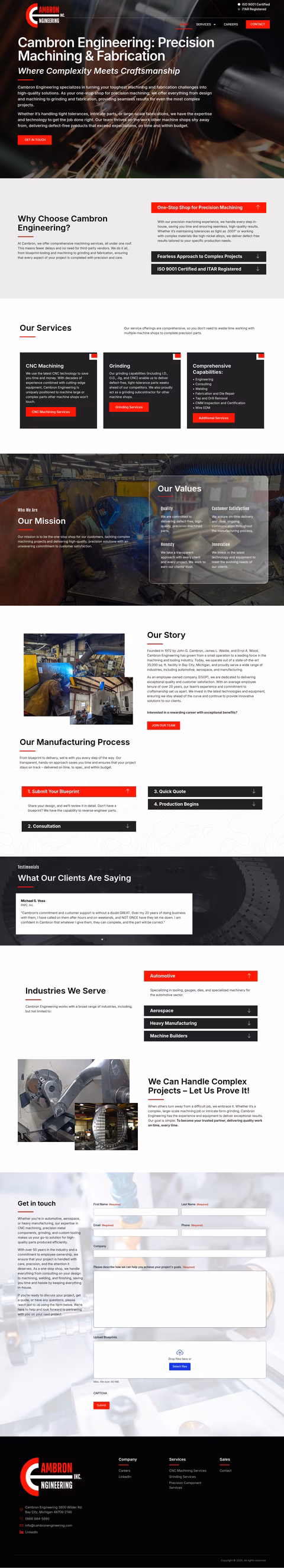 Cambron-Engineering Homepage 1440px