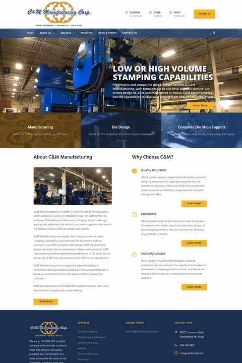 C-M-Manufacturing-Co Homepage 1440px