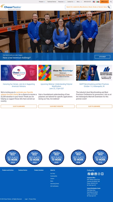 Chase-Plastic-Services Homepage 1440px