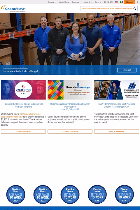 Chase-Plastic-Services Homepage 1440px