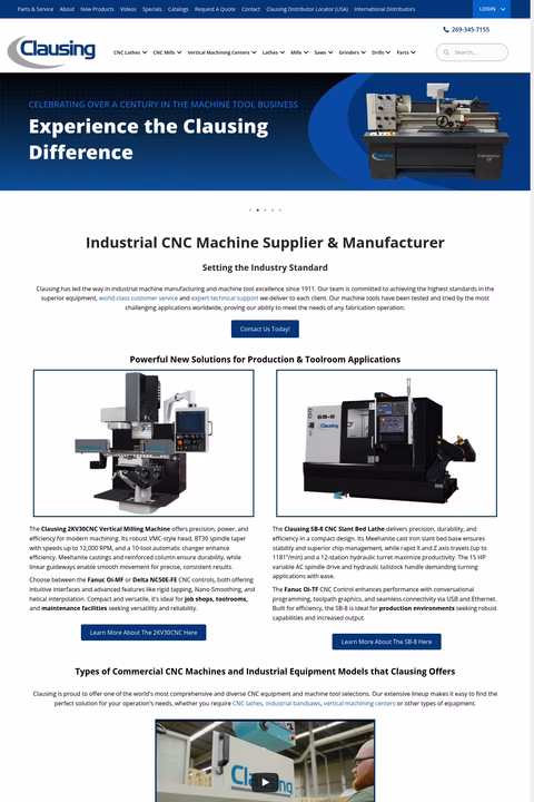 Clausing-Industrial Homepage 1440px
