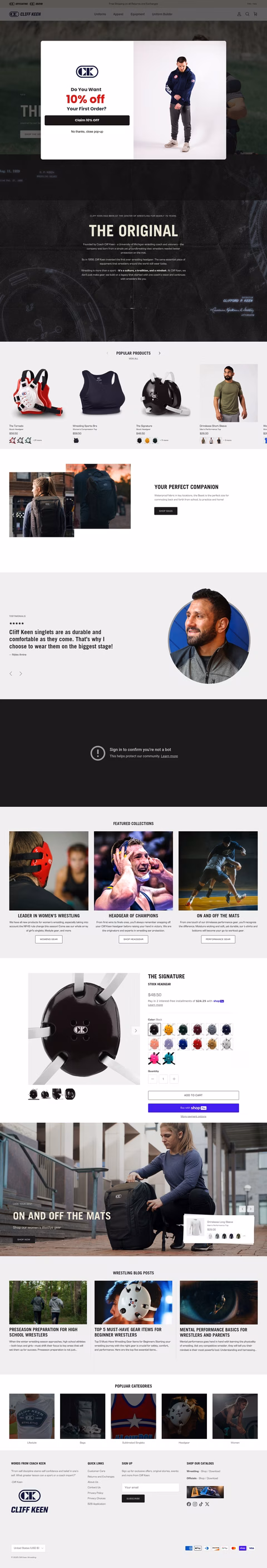 Cliff-Keen-Athletic Homepage 1440px