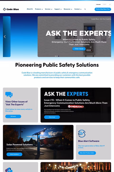 Code-Blue-Corporation Homepage 1440px