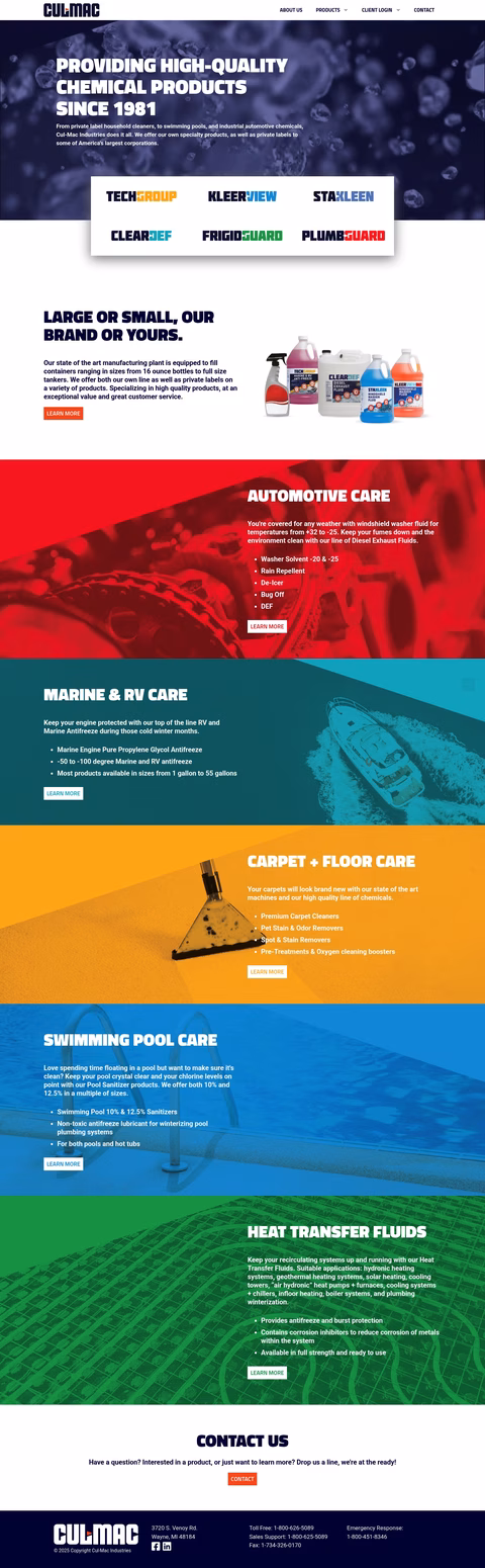 Cul-Mac-Industries Homepage 1440px