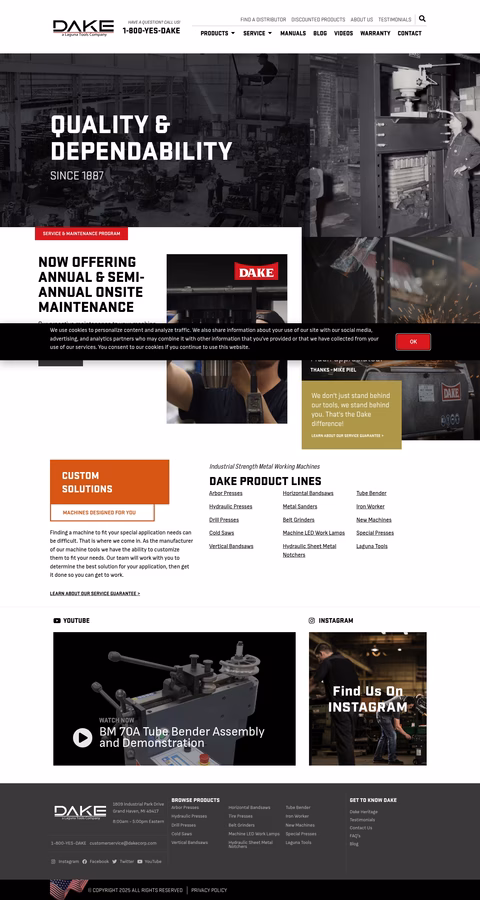 Dake-Corporation Homepage 1440px