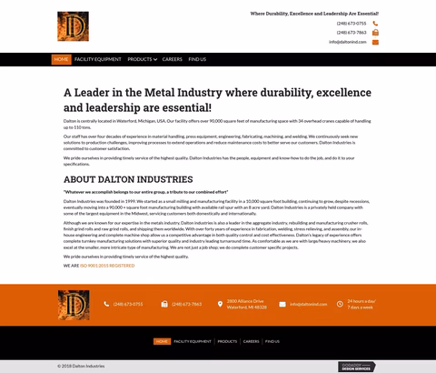 Dalton-Industries Homepage 1440px