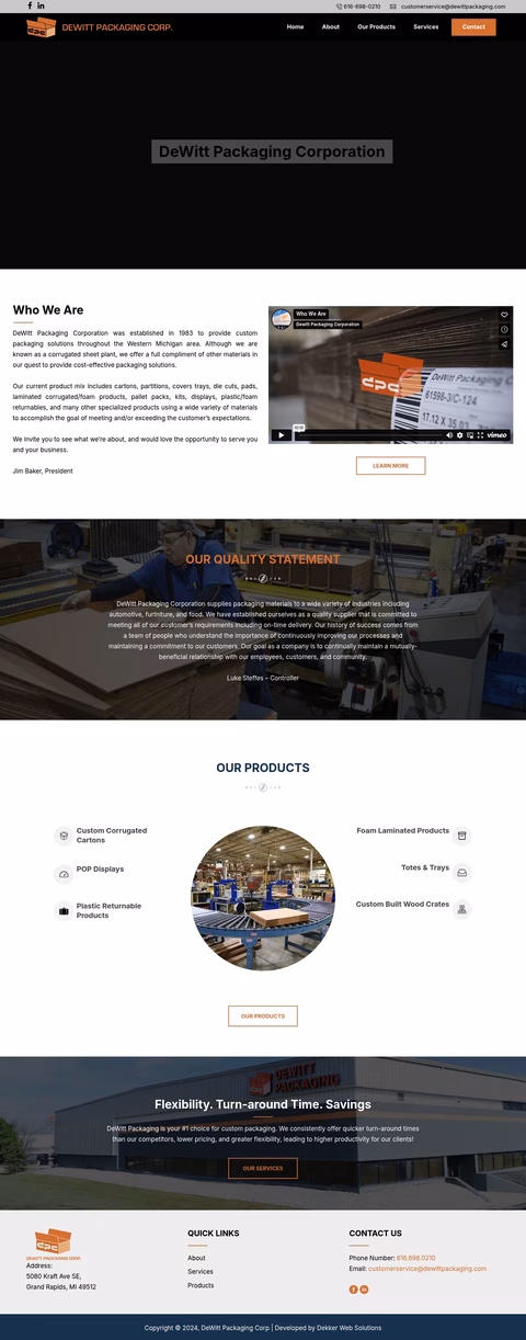 Dewitt-Packaging-Corp Homepage 1440px