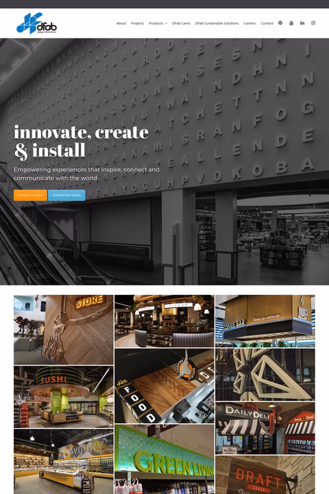 Design-Fabrications Homepage 1440px