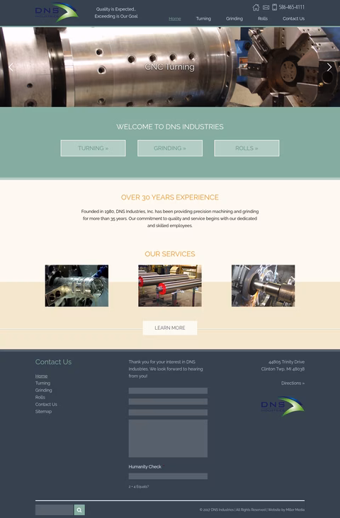 Dns-Industries Homepage 1440px