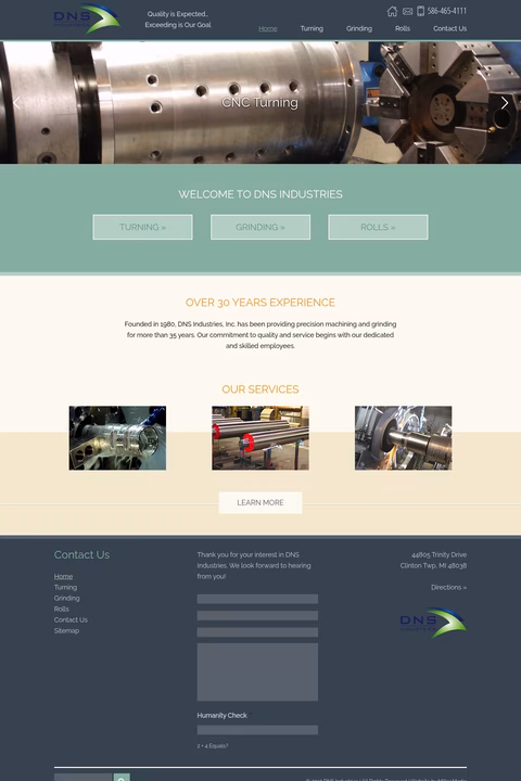 Dns-Industries Homepage 1440px