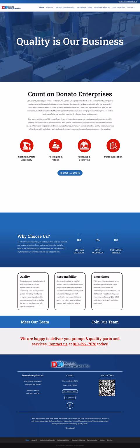Donato-Enterprises Homepage 1440px