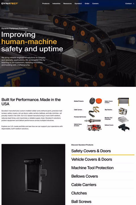 Dynatect-Manufacturing Homepage 1440px