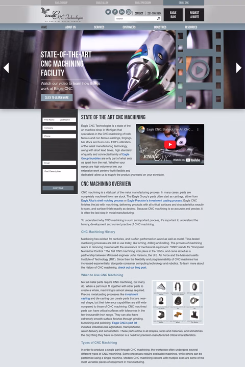 Eagle-Cnc-Technologies Homepage 1440px