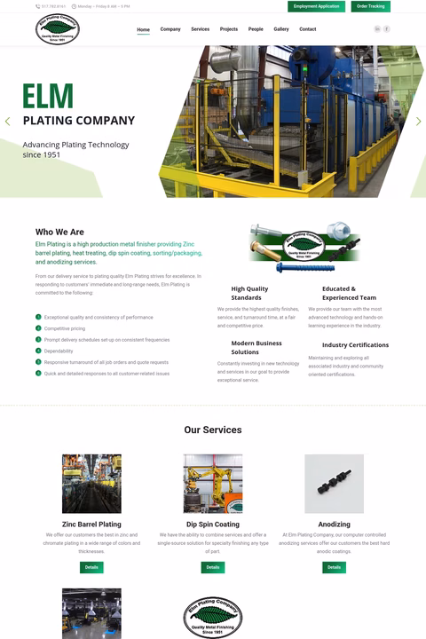 Elm-Plating-Company Homepage 1440px