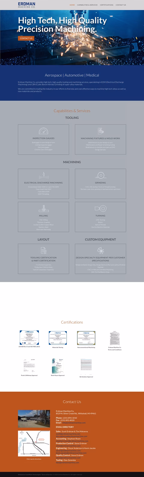 Erdman-Machine-Company Homepage 1440px