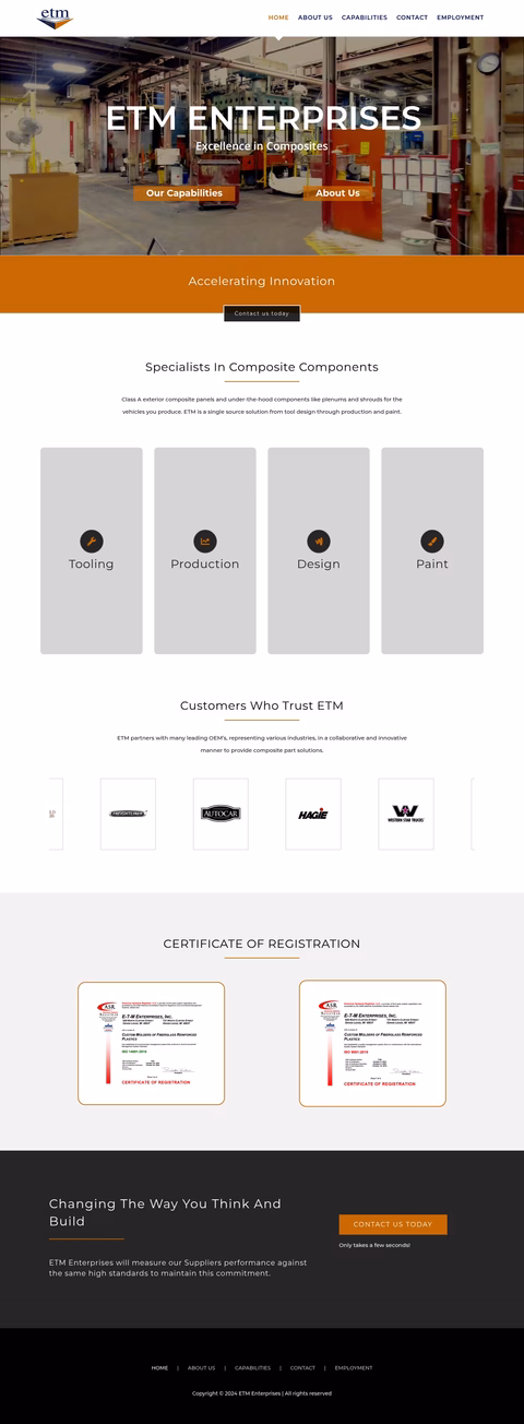 Etm-Enterprises Homepage 1440px