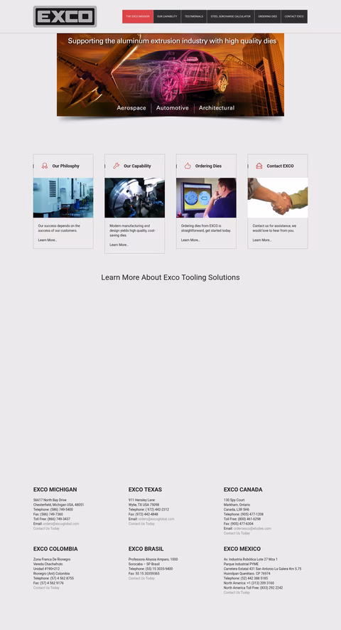 Exco-Usa Homepage 1440px