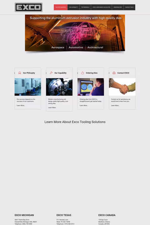 Exco-Usa Homepage 1440px