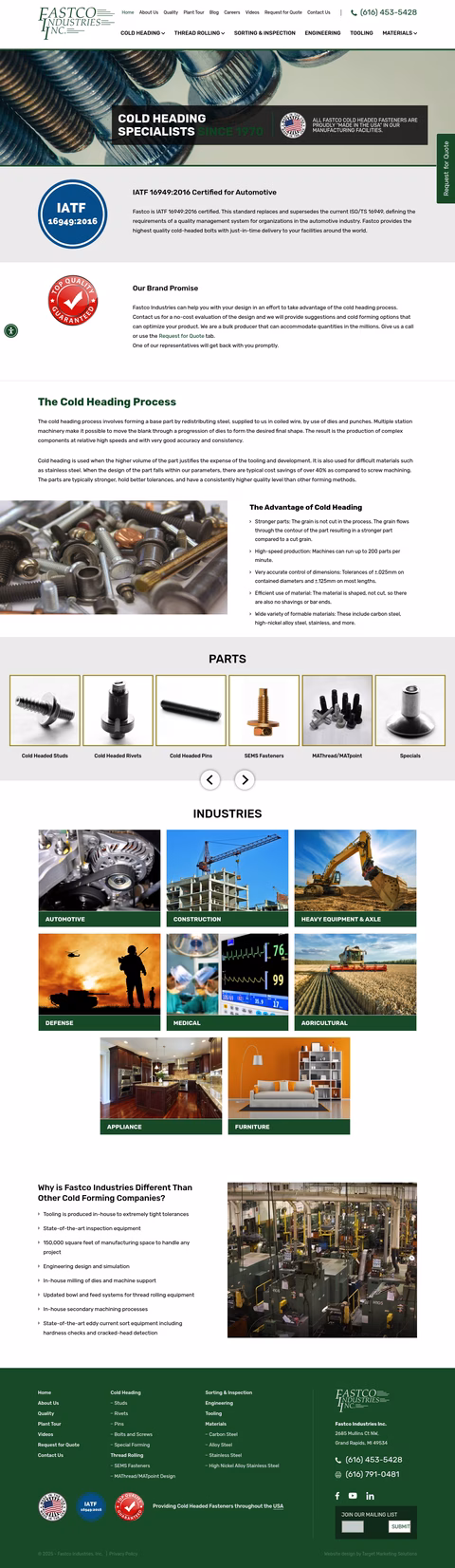 Fastco-Industries Homepage 1440px