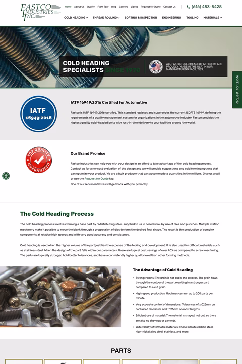 Fastco-Industries Homepage 1440px