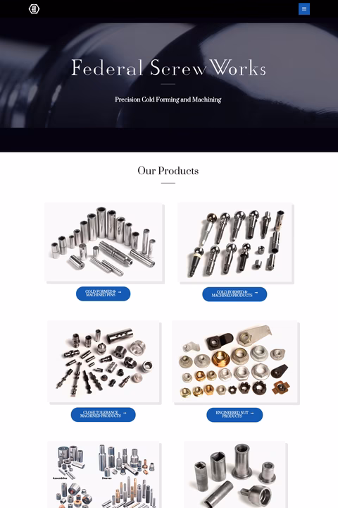 Federal-Screw-Works Homepage 1440px