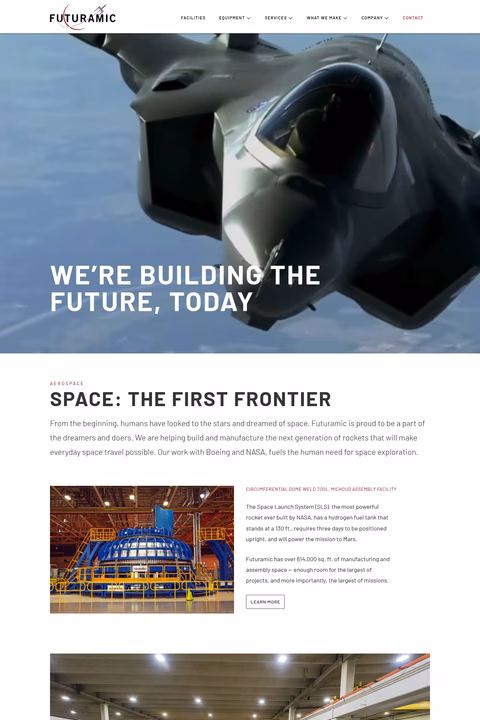 Futuramic-Tool-Engineering Homepage 1440px